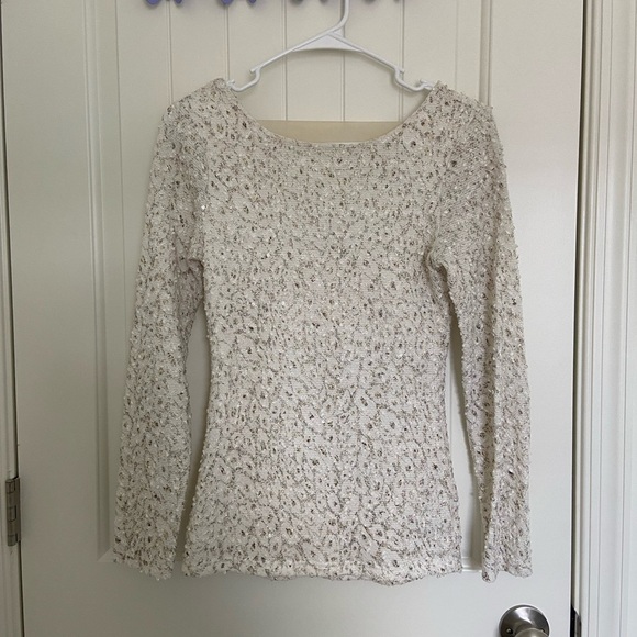 Jennifer Lopez women’s lace sequined‎ top — XS - Picture 1 of 7